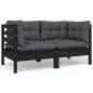 vidaXL Muebles de jardín 8 pzas con cojines antracita madera de pino vidaXL Muebles de jardín 8 pzas con cojines antracita madera de pino