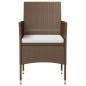 vidaXL Set muebles de jardín 16 pzas y cojines ratán sintético marrón vidaXL Set muebles de jardín 16 pzas y cojines ratán sintético marrón