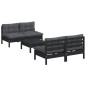 vidaXL Muebles de jardín 5 pzas con cojines antracita madera de pino vidaXL Muebles de jardín 5 pzas con cojines antracita madera de pino