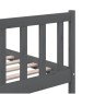 vidaXL Estructura de cama de madera maciza gris 150x200 cm vidaXL Estructura de cama de madera maciza gris 150x200 cm