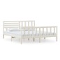 vidaXL Estructura de cama madera maciza blanca 180x200 cm vidaXL Estructura de cama madera maciza blanca 180x200 cm
