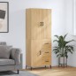 vidaXL Aparador alto madera contrachapada color roble 69,5x34x180 cm vidaXL Aparador alto madera contrachapada color roble 69,5x34x180 cm