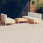 vidaXL Muebles de jardín 6 piezas cojines madera de pino crema vidaXL Muebles de jardín 6 piezas cojines madera de pino crema