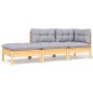 vidaXL Juego de muebles de jardín 8 pzas y cojines madera maciza pino vidaXL Juego de muebles de jardín 8 pzas y cojines madera maciza pino