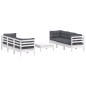 vidaXL Muebles de jardín 7 pzas con cojines antracita madera de pino vidaXL Muebles de jardín 7 pzas con cojines antracita madera de pino