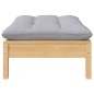 vidaXL Juego de muebles de jardín 9 pzas y cojines madera maciza pino
