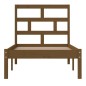 vidaXL Estructura de cama madera maciza marrón miel 75x190 cm vidaXL Estructura de cama madera maciza marrón miel 75x190 cm