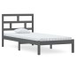 vidaXL Estructura de cama madera maciza de pino gris 90x200 cm vidaXL Estructura de cama madera maciza de pino gris 90x200 cm