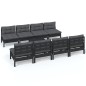 vidaXL Juego de muebles de jardín 9 pzas y cojines madera maciza pino vidaXL Juego de muebles de jardín 9 pzas y cojines madera maciza pino