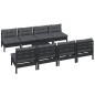 vidaXL Juego de muebles de jardín 9 pzas y cojines madera maciza pino vidaXL Juego de muebles de jardín 9 pzas y cojines madera maciza pino