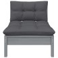 vidaXL Juego de muebles de jardín 5 pzas y cojines madera maciza pino vidaXL Juego de muebles de jardín 5 pzas y cojines madera maciza pino