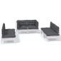 vidaXL Juego de muebles de jardín 6 pzas y cojines madera maciza pino vidaXL Juego de muebles de jardín 6 pzas y cojines madera maciza pino
