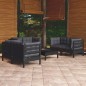 vidaXL Juego de muebles de jardín 7 pzas y cojines madera maciza pino vidaXL Juego de muebles de jardín 7 pzas y cojines madera maciza pino