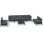 vidaXL Juego de muebles de jardín 9 pzas y cojines madera maciza pino vidaXL Juego de muebles de jardín 9 pzas y cojines madera maciza pino