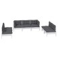 vidaXL Muebles de jardín 7 pzas con cojines madera maciza de pino vidaXL Muebles de jardín 7 pzas con cojines madera maciza de pino
