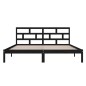 vidaXL Estructura de cama madera maciza negro 135x190 cm vidaXL Estructura de cama madera maciza negro 135x190 cm