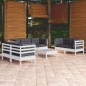 vidaXL Muebles de jardín 8 pzas con cojines madera maciza de pino vidaXL Muebles de jardín 8 pzas con cojines madera maciza de pino