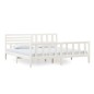 vidaXL Estructura de cama de madera maciza blanca 200x200 cm
