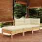 vidaXL Muebles de jardín 3 piezas cojines madera maciza de pino crema vidaXL Muebles de jardín 3 piezas cojines madera maciza de pino crema