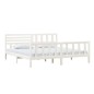vidaXL Estructura de cama de madera maciza blanca 200x200 cm