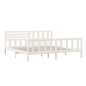 vidaXL Estructura de cama de madera maciza blanca 200x200 cm