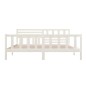 vidaXL Estructura de cama de madera maciza blanca 200x200 cm