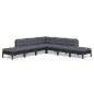 vidaXL Muebles de jardín 7 pzas con cojines negro madera de pino vidaXL Muebles de jardín 7 pzas con cojines negro madera de pino