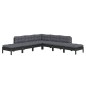 vidaXL Muebles de jardín 7 pzas con cojines negro madera de pino vidaXL Muebles de jardín 7 pzas con cojines negro madera de pino