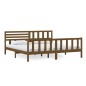 vidaXL Estructura de cama madera maciza marrón miel 200x200 cm
