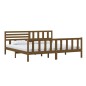vidaXL Estructura de cama madera maciza marrón miel 200x200 cm