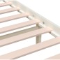 vidaXL Estructura de cama de madera maciza blanca 200x200 cm