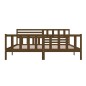 vidaXL Estructura de cama madera maciza marrón miel 200x200 cm