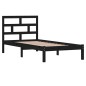 vidaXL Estructura de cama madera maciza de pino negro 90x200 cm