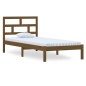vidaXL Estructura de cama madera maciza de pino marrón miel 100x200 cm