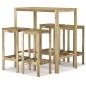 vidaXL Set de bar de jardín 5 piezas madera de pino impregnada vidaXL Set de bar de jardín 5 piezas madera de pino impregnada