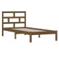 vidaXL Estructura de cama madera maciza de pino marrón miel 100x200 cm