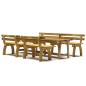 vidaXL Juego de comedor de jardín 4 piezas madera de pino impregnada vidaXL Juego de comedor de jardín 4 piezas madera de pino impregnada