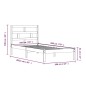 vidaXL Estructura de cama madera maciza de pino marrón miel 100x200 cm