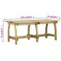 vidaXL Juego de comedor de jardín 4 piezas madera de pino impregnada vidaXL Juego de comedor de jardín 4 piezas madera de pino impregnada