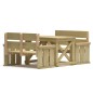 vidaXL Juego de comedor de jardín 3 piezas madera de pino impregnada vidaXL Juego de comedor de jardín 3 piezas madera de pino impregnada