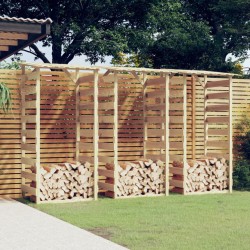 vidaXL Pérgolas con techo 3 uds madera pino impregnada 100x90x200 cm