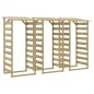 vidaXL Pérgolas con techo 3 uds madera pino impregnada 100x90x200 cm vidaXL Pérgolas con techo 3 uds madera pino impregnada 100x90x200 cm