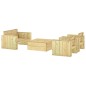 vidaXL Set de muebles de jardín 4 pzas madera maciza pino impregnada vidaXL Set de muebles de jardín 4 pzas madera maciza pino impregnada