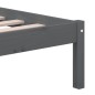 vidaXL Estructura de cama madera maciza gris 135x190 cm vidaXL Estructura de cama madera maciza gris 135x190 cm
