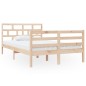 vidaXL Estructura de cama madera maciza 4FT pequeña doble 120x190 cm vidaXL Estructura de cama madera maciza 4FT pequeña doble 120x190 cm