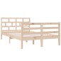 vidaXL Estructura de cama madera maciza 4FT pequeña doble 120x190 cm vidaXL Estructura de cama madera maciza 4FT pequeña doble 120x190 cm