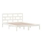vidaXL Estructura de cama madera maciza blanca king size 150x200 cm vidaXL Estructura de cama madera maciza blanca king size 150x200 cm