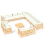 vidaXL Muebles de jardín 14 piezas y cojines madera maciza de pino vidaXL Muebles de jardín 14 piezas y cojines madera maciza de pino
