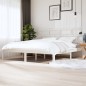 vidaXL Estructura de cama madera maciza de pino blanco 200x200 cm vidaXL Estructura de cama madera maciza de pino blanco 200x200 cm