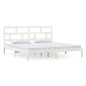 vidaXL Estructura de cama madera maciza de pino blanco 200x200 cm vidaXL Estructura de cama madera maciza de pino blanco 200x200 cm